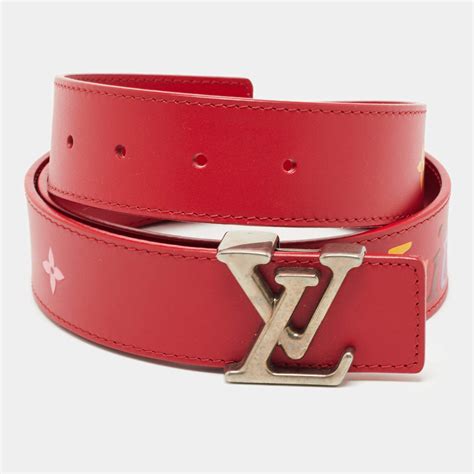 lv supreme belt gold buckle|supreme initiales belt.